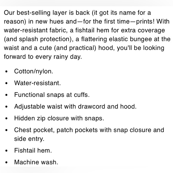 JCrew Perfect Rain Jacket - Picture 15 of 15